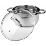 Кастрюля индукционная Casserole из нержавеющей стали 4л со стеклянной крышкой Ofenbach (1166438)