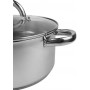 Кастрюля индукционная Casserole из нержавеющей стали 4л со стеклянной крышкой Ofenbach (1166438)