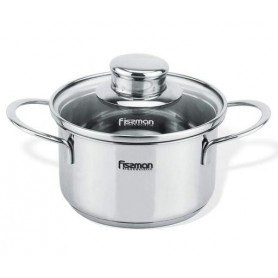 Кастрюля BAMBINO 1100мл со стеклянной крышкой Fissman (1174122)