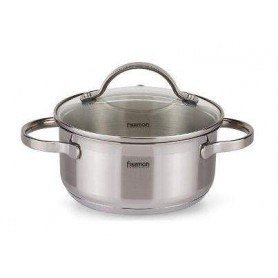 Кастрюля Luminosa 1.5л индукционная со стеклянной крышкой Fissman (1167694)