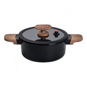 Алюминиевая кастрюля с керамическим антипригарным покрытием 2 л Ø 20 см черный MGC (1089146)