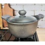 Кастрюля со стеклянной крышкой O.M.S. Collection 3120 с гранитным покрытием 24 см 4,5 л Серый (Турция) (1139482)