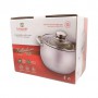 Кастрюля 6 л Krauzer Palladium Soft 24 см сферическая металлик нержавеющая сталь (78464) (1069506)