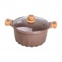 Кастрюля алюминиевая MGC с антипригарным покрытием 8 л, кофейный MGC HP-4-434CO (1078869)