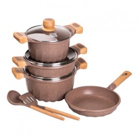 Набор посуды MGC 6 предметов с антипригарным покрытием 1,9/3/3,2/5,3 л, кофейный MGC HP-4-401CO (1078863)