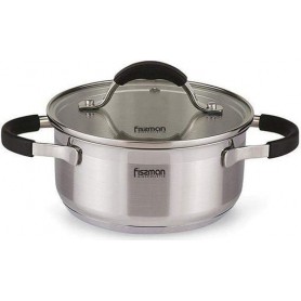 Кастрюля Magnifika 7.1л из нержавеющей стали с силиконовыми накладками на ручках Fissman (1167639)