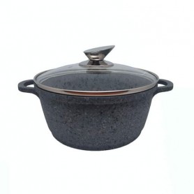 Кастрюля 3,3 л Krauzer Granite Line 22 см гранитный серый литой алюминий (. 77052) (1159848)