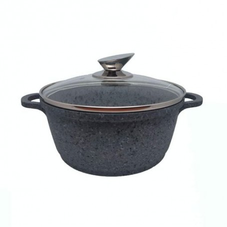 Кастрюля 3,3 л Krauzer Granite Line 22 см гранитный серый литой алюминий (. 77052) (1159848)