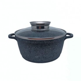 Кастрюля 3,3 л Krauzer Granite Line OIL 22 см гранитный серый литой алюминий (. 77062) (1159840)