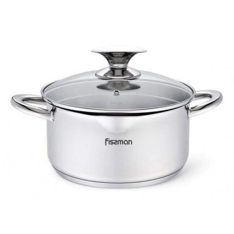 Кастрюля Elegance из нержавеющей стали Ø20хØ18,5х10 см Fissman (2000002655305) (1093770)