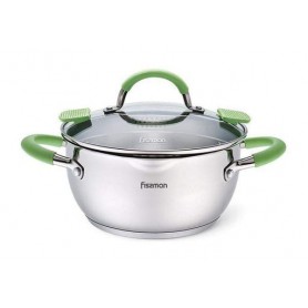 Кастрюля Charlotte с крышкой-дуршлагом Ø18 см Fissman (2000002655343) (1093553)