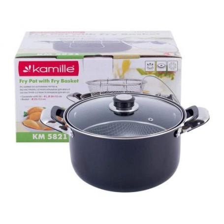 Каструля 4 л із сіткою для фритюру Kamille KM-5821 (1038814)