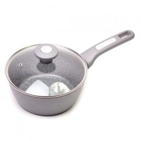 Ківш алюмінієвий із скляною кришкою 1,65 л 18 см Kamille KM-4280 (1088727)