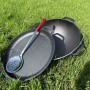 Котел чавунний азіатський з кришкою-сковородою та шумівкою Brizoll КА12-3Ш 12 л (1900221246) (1039444)