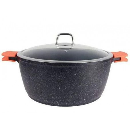 Кастрюля Bohmann BH 7350-22 MRB 22 см 3л двойное дно мраморное покрытие (1139414)