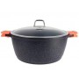 Кастрюля Bohmann BH 7350-22 MRB 22 см 3л двойное дно мраморное покрытие (1139414)