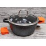 Кастрюля Bohmann BH 7350-22 MRB 22 см 3л двойное дно мраморное покрытие (1139414)