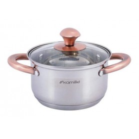 Кастрюля Catalin 2л из нержавеющей стали с мерной шкалой Kamille (1167106)
