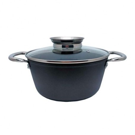 Кастрюля 1,2 л Krauzer CARBON OIL 16 см черный алюминий (. C77221) (1159814)