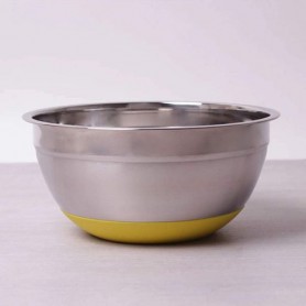 Миска Kamille d-22 x 10 см із нержавіючої сталі з силіконовим дном КМ-4348 (1037714)