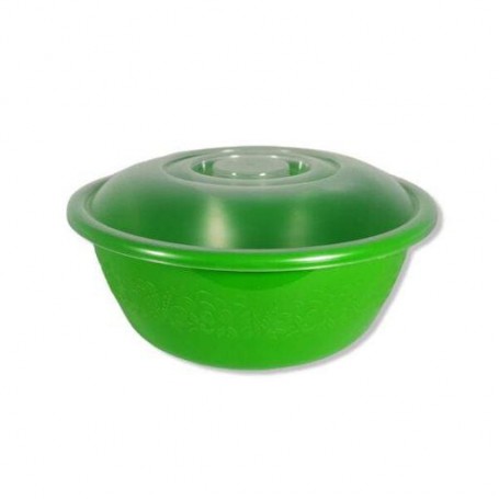 Миска Ягідка 9 л з кришкою Plastic's Craft Салатова (1118748)