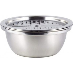 Набор миска дуршлаг и терки круглые Ø26см нержавеющая сталь Kamille (1165959)
