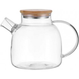 Заварочный чайник 1500мл с бамбуковой крышкой и ситечком-спиралью Kamille (1165862)