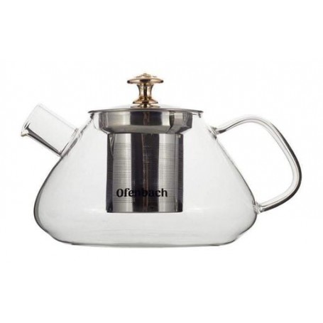 Чайник стеклянный заварочный 450мл со съемным ситечком 0616s Ofenbach (1166563)