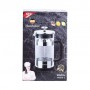 Френч-пресс чайник стеклянный Haus Roland 1 литр с фильтром, хром TS Kitchen HP33541 (1079418)