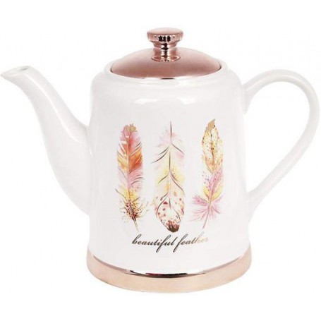 Чайник заварочный Плюмаж Перо жар-птицы 1л керамический Bona (1167467)