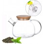 Заварочный чайник 1000мл с бамбуковой крышкой и ситечком-спиралью Kamille (1166463)