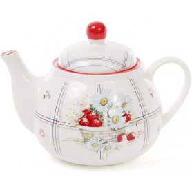 Чайник заварочный фарфоровый Земляничная фантазия 900мл Bona (1175369)