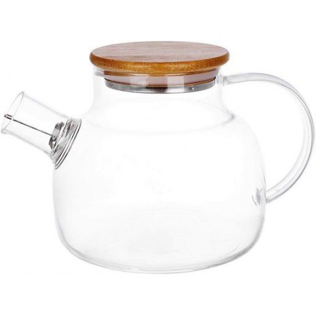 Заварочный чайник Lorenza 1л с бамбуковой крышкой и фильтром-спиралью Bona (1174300)