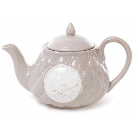 Чайник заварочный Leeds Птица 800мл бежевая керамика Bona (1174165)