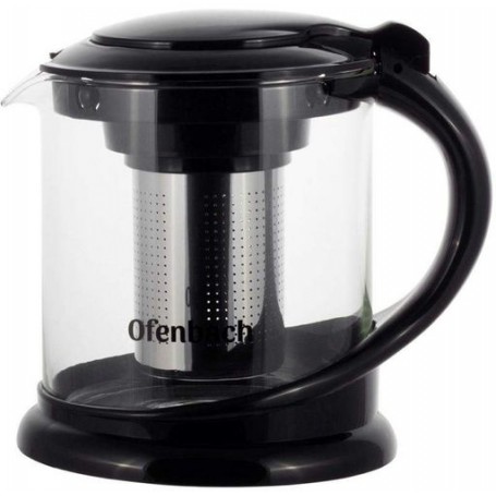 Чайник стеклянный заварочный 1500мл со съемным ситечком 0615l Ofenbach (1166567)