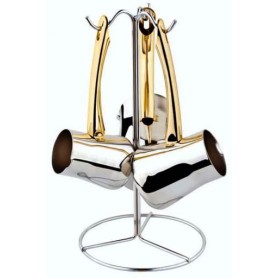 Набор турок на подставке O.M.S. Collection 7005 из нержавеющей стали 4 предмета (Турция) (1139436)