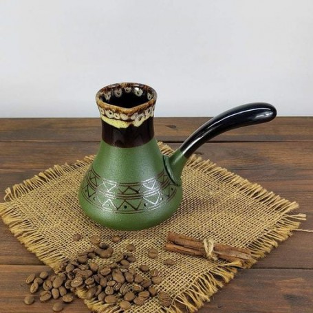 Турка Аскания 150 мл хаки керамическая c рассекателем (1181486)