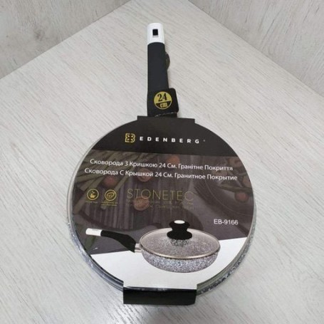 Сковорода з індукційною кришкою Edenberg EB-9166 гранітне покриття 24см (1041396)