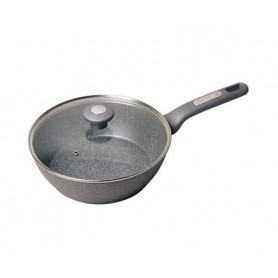 Сковорода-сотейник Kamille Granite d 24 см із кришкою KM-4275GR (1041497)