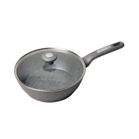 Сковорода-сотейник Kamille Granite d 24 см із кришкою KM-4275GR (1041497)