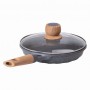 Сковорода с мраморным покрытием и крышкой 22см MGC HP-4-422G серый (1121271)