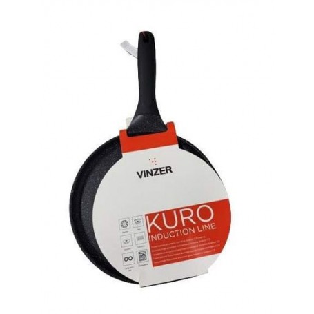 Сковорода для блинов Vinzer Kuro Induction Line d24 см h2 см алюминий с гранитным покрытием (50423 Vinzer) (1114196)