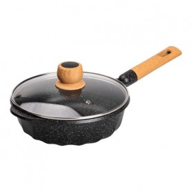 Алюмінієвий сотейник 2,7 л з мармуровим антипригарним покриттям Ø 24 см чорний (1151376)