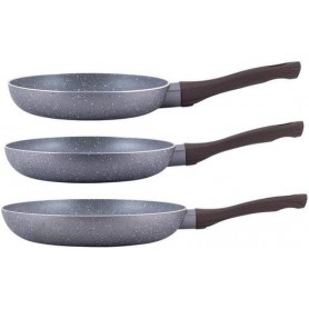 Набор сковород Gregers Grey Ø20см Ø24см Ø28см с антипригарным покрытием ILAG Kamille (1166167)