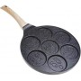 Сковорода индукционная Улыбка Ø26см для оладий с антипригарным покрытием Marble Black Kamille (1166104)