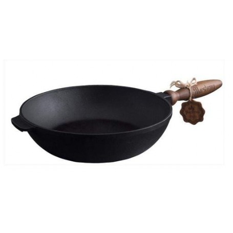 Сковорода-сотейник чугунная Наша Ø24см с деревянной ручкой Майстерня (1166041)