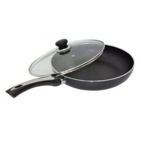 Сковорода Bohmann BH-1000-26 с мраморным покрытием стеклянной крышкой 26 см (без фирменной упаковки) (1139452)