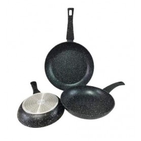 Набор сковородок Rainberg RB-759 3 предмета 20/24/28 см алюминий мраморное покрытие Черный (1139321)