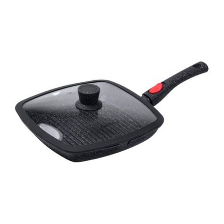 Сковорода-гриль Haus Roland алюминиевая 1,5 л с крышкой Yiwu HP33545 (1078622)