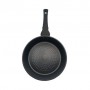 Сковородка с крышкой 22 см Krauzer Eco-Basis Diamond с силиконовым ободком черный кованый алюминий (77030) (1047393)